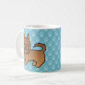 Red Cartoon Australian Terrier Kaffeetasse (Vorderseite Links)