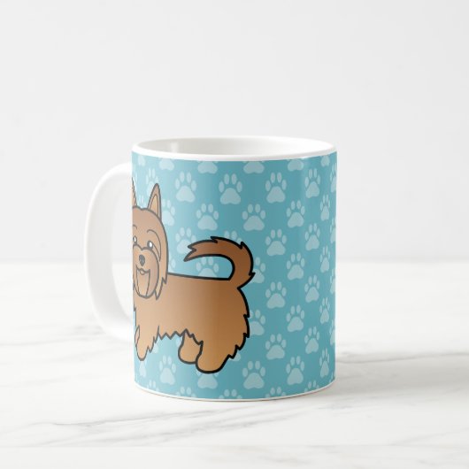 Red Cartoon Australian Terrier Kaffeetasse (Vorderseite Links)