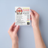 Red Cartoon Car, Driving School, Instructor Advert Flyer (Gruppe)