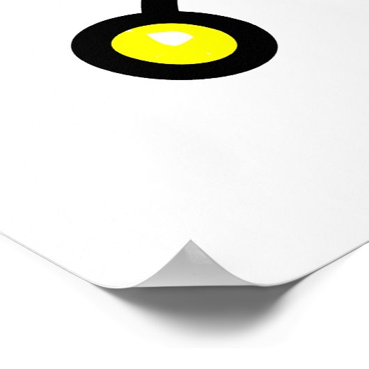 Red Cartoon Germ Poster (Ecke)