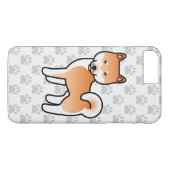 Red Cartoon Shiba Inu Case-Mate iPhone Hülle (Rückseite (Horizontal))
