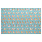 Red Cartoon Shiba Inu Pattern Stoff (Yard (91,4 cm))