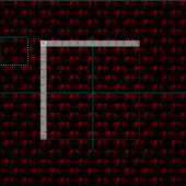 Red Cartoon Skull Pattern Stoff (Kachel)