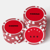 RED CASINO 500 WHITE POKER GEWINNT HOT POKERCHIPS (Stapel)