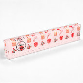 Red casino business pattern namensplakette