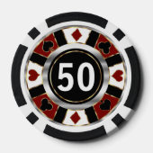 Red Casino Chip Las Vegas (Rückseite)
