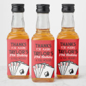 Red Casino Poker Birthday Favor Alkoholflaschenetikett (Flaschen)