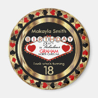 Red Casino Poker Chip Geburtstag