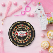 Red Casino Poker Chip Geburtstagsparty Pappteller (Party)