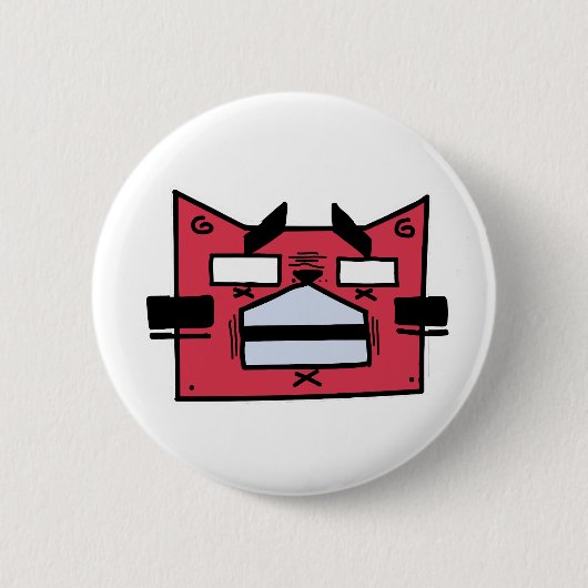 Red Cat Button (Vorderseite)