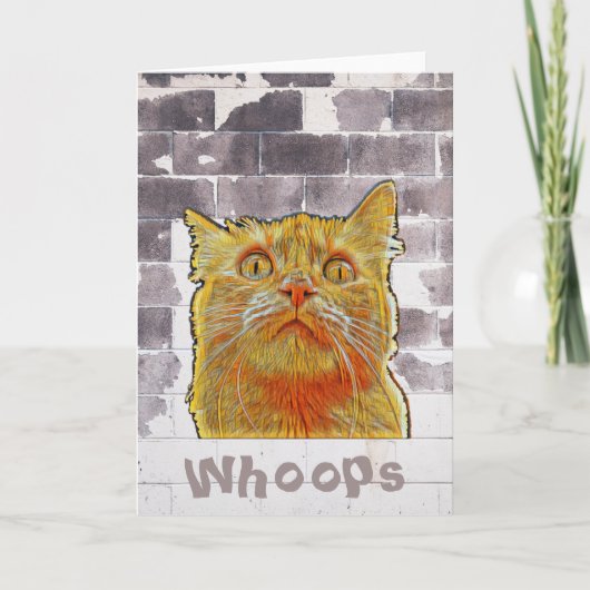 Red Cat in Trouble. Karte (Vorderseite)