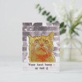 Red Cat in Trouble. Postkarte (Stehend Vorderseite)