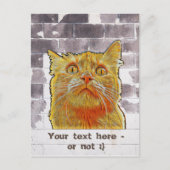 Red Cat in Trouble. Postkarte (Vorderseite)