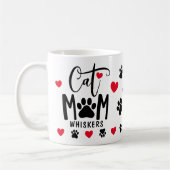 Red Cat Mama Pawprint Personalisiert Pet Foto Kaffeetasse (Links)
