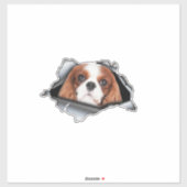 Red Cavalier King car decal, Red Cavalier King Aufkleber (Blatt)