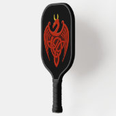 Red Celtic Dragon Pickleball Schläger (Links)