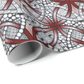 Red Celtic Knot Intertwind Rings Geschenkpapier (Rolleneckpunkt)