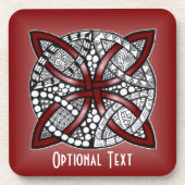 Red Celtic Knot Original Art Untersetzer (Vorderseite)