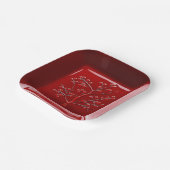Red Ceramic Look Apple Tree Pappteller (Gewinkelt)