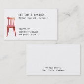 Red-Chair-Visitenkarte Visitenkarte (Vorne/Hinten)