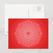Red Chakra Mandala Sacred Geometry Postkarte (Vorne/Hinten)