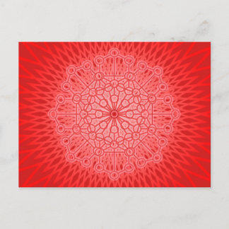 Red Chakra Mandala Sacred Geometry Postkarte