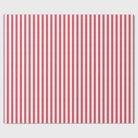 Red Chalk Stripes Geschenkpapier (Flach)