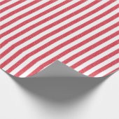 Red Chalk Stripes Geschenkpapier (Ecke)