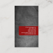 Red Chalkboard Grau attraktive Visitenkarte (Rückseite)
