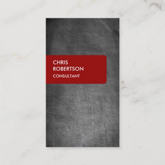 Red Chalkboard Grau attraktive Visitenkarte (Vorderseite)