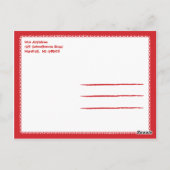 Red Chalkboard Teachers Apple Postcard Postkarte (Rückseite)