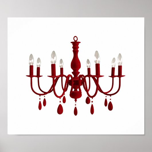 Red Chandelier ~ Poster / Print (Vorne)