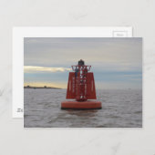 Red Channel Buoy Postkarte (Vorne/Hinten)
