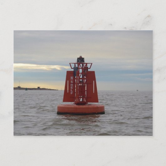 Red Channel Buoy Postkarte (Vorderseite)