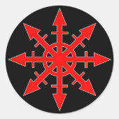Red Chaos Star Sticker (Vorderseite)