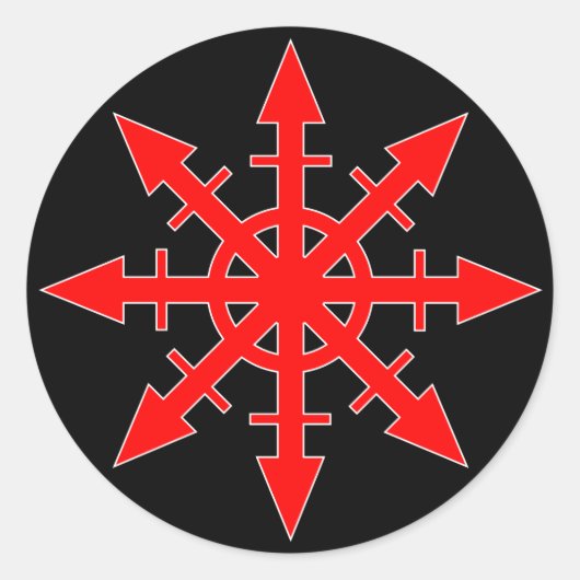Red Chaos Star Sticker (Vorderseite)