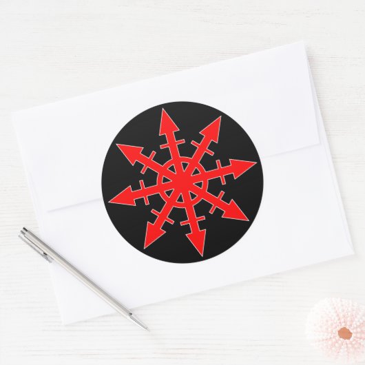 Red Chaos Star Sticker (Umschlag)