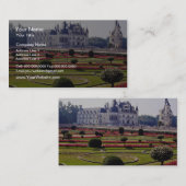 Red Chateau de Chenonceaux, Frankreich, Blume Visitenkarte (Vorne/Hinten)