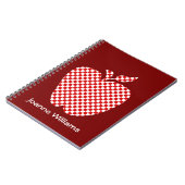 Red Checked Apple-Notebook für Lehrer Notizblock (Linke Seite)