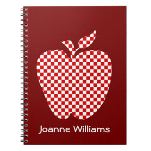 Red Checked Apple-Notebook für Lehrer Notizblock