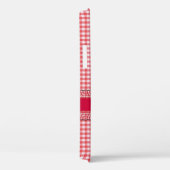 Red Checked Case mit Ihrem Namen (Rückseite / Rechts)