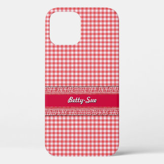 Red Checked Case mit Ihrem Namen