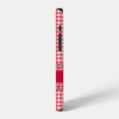 Red Checked Case mit Ihrem Namen iPhone Hülle (Linke Seite)