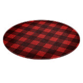 Red Checked Fabric: Textur Hintergrund Schneidebrett (Ecke)