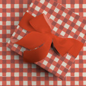 Red Checked Gingham Geschenkpapier