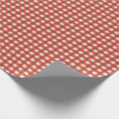 Red Checked Gingham Geschenkpapier (Ecke)