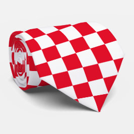 Red Checked Krawatte