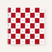 Red Checked Liebe Notebook Notizblock (Vorderseite)
