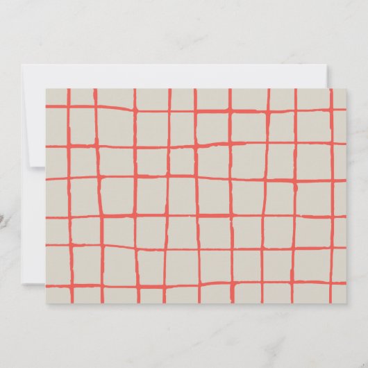 Red Checked Niedlich Foto Holiday Card Einladung (Rückseite)