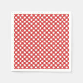 Red Checked Summer GRILLEN Party Serviette (Vorderseite)